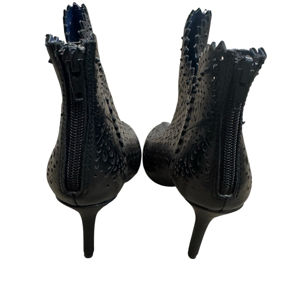 Juicy Couture Black Laser-Cut Stiletto Ankle Boot - Picture 4 of 6
